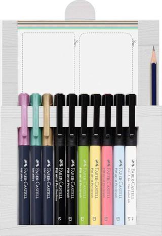 Faber-Castell 267103 Pitt Artist Pen el yazısı seti, 12 parça