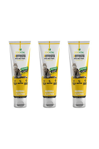 Zoovital 3 Adet Hairball Malt Paste Kediler Için Tüy Yumağı Önleyen Malt Macun 100Gr