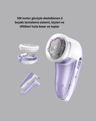 Astraltech Pamuk Tiftik Tüy Temizleme Makinesi 5W – 3 Bıçaklı Sistem