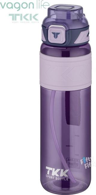 TKK 1000 ML Çift Kullanım Pipetli/Rahat içim Bpa İçermeyen Taşıma Askılı Tritan Su Matarası FFTKK1020-1000