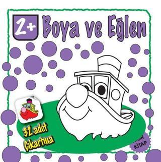 Boya ve Eğlen - Mor Kitap - 32 Adet Çıkartma - Kolektif  - Parıltı Yayınları