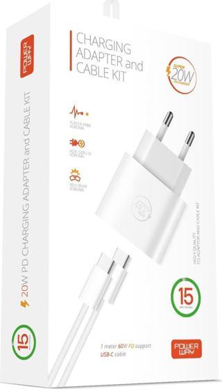 Powerway RXS27 25W Type-C Şarj Adaptörü ve Kablo Seti Hızlı ve Güvenli Apple Uyumlu