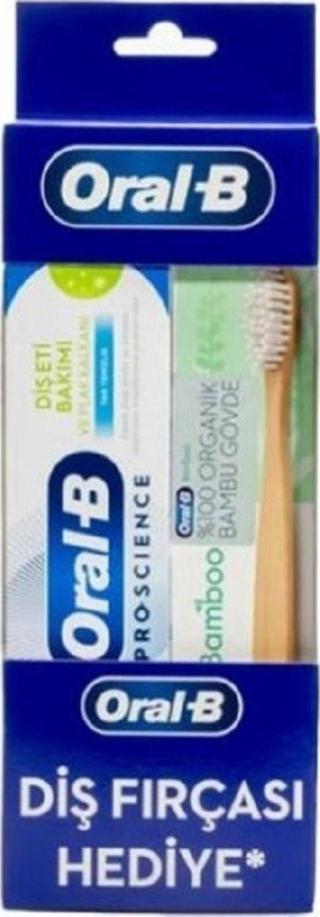 Oral-B Diş Eti Bakımı Ve Plak Kalkanı Diş Macunu 50 ml+ Bamboo Diş Fırçası