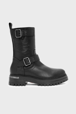 Harley Davidson Uptown Hakiki Deri Kadın Bot 026Z100022 CTN Black Baskılı Deri