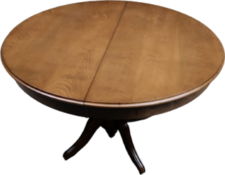 Masa Baba 19329 ST Klasik Model Kayın MDF Tabla Ihlamur Ayak Ceviz Boya Açılı