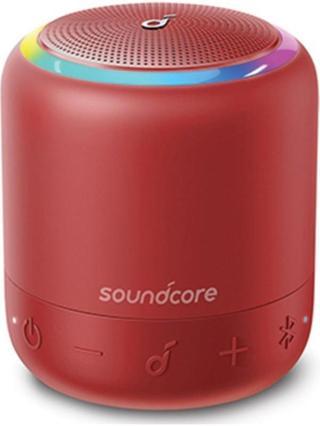 Anker SoundCore Mini 3 Pro Bluetooth Hoparlör - RGB LED - 6W Ses Bombası - IPX7 Suya Dayanıklılık - Kırmızı