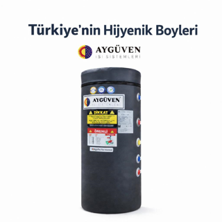 Aygüven 160 Lt Çift Serpantinli Elektrikli Boyler Termometreli Anot Çubuklu ve Rezistans Dahil