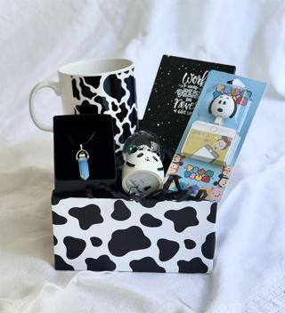 İnek Tasarımlı Dolu Dolu Hediye Seti