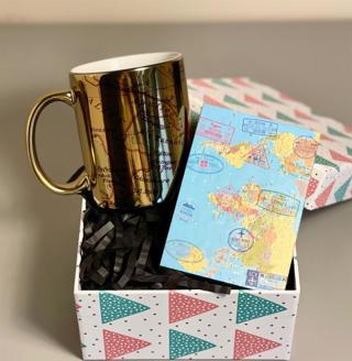 Travel Tasarımlı Gold Mini Hediye Seti