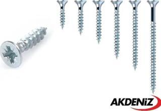 Akdeniz Sunta Vidası 4,0x18 Mm Çinko 10 Paket 10000 Adet