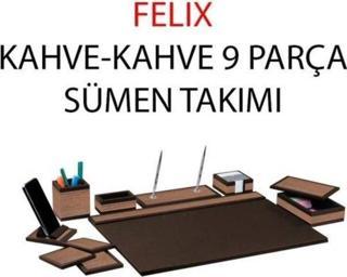 Gıpta Felix 9 Parça Sumen Takımı Kahverengi