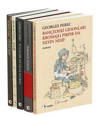 Georges Perec 5 Kitap Takım - Hediyeli Georges Perec Metis Yayınları