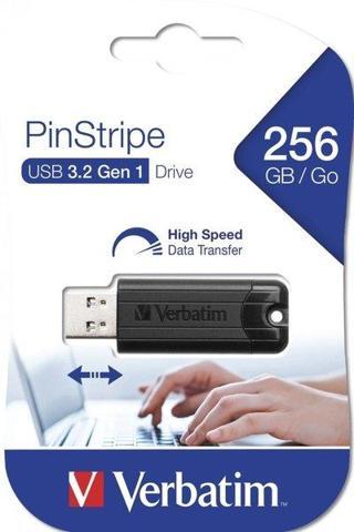Verbatim USB 3.0 Drive 256GB Store'N'Go Pınstrıpe Black P-Blıst USB Bellek