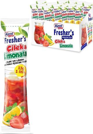 Kent Boringer Fresher's Çilekli Limonata 13 gr *48 Adet