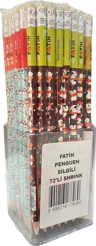 Fatih Kurşun Kalem Penguen Silgili Kurşun Kalem (72 Li Paket)