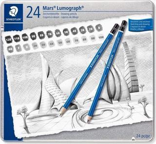 Staedtler Lumograph Kurşun Kalem Metal Kutuda 24 Lü