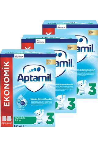 Aptamil 3 Devam Sütü Yeni Formül 1200 gr X 3 Adet