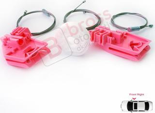 Skoda Octavia MK2 A5 1Z 2004-2013 4/5-Kapı 1Z1837462 İçin Elektrikli Ön Sağ Cam Kriko Tamir Seti