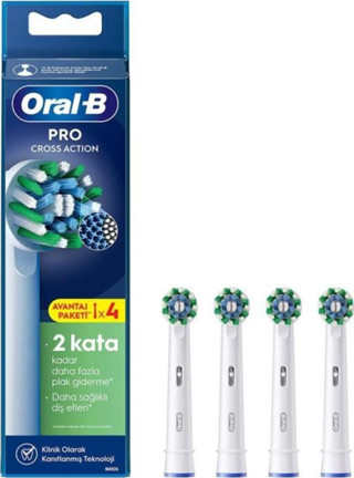 Oral-B Pro Cross Action X-Filament 4'lü Diş Fırçası Başlığı