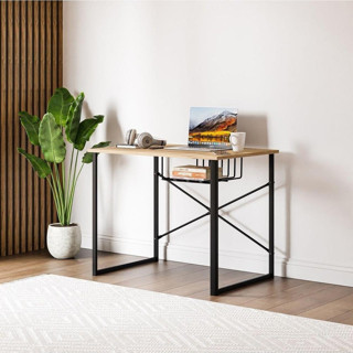 Eportatif Bilgisayar Masası Raflı Çalışma Laptop Masası Çam 1341