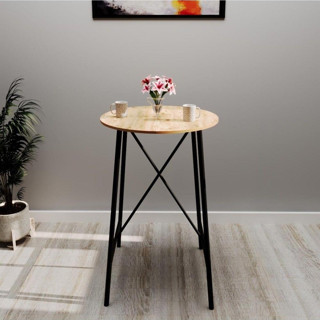 Eportatif Bistro Masa Yuvarlak Mutfak Masası Bar Masası Çam 1113