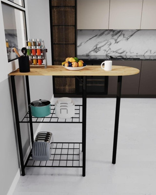 Eportatif Mutfak Bar Masa 2 Kişilik Mutfak Masası Atlantik Çam 1310