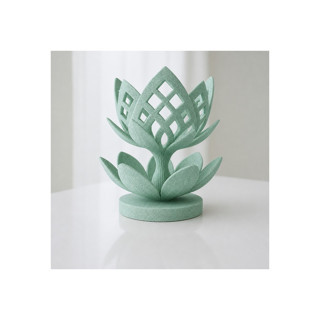 Alvera Lotus Çiçeği Mumluk – 3D Baskı Dekoratif Tealight Mumluk-Mint