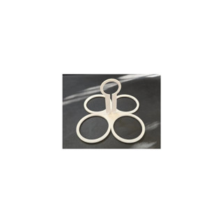 Alvera 4'lü Bardak Taşıyıcı Katlanabilir İçecek Tutucu Havuz ve Plaj Bardaklık Beyaz