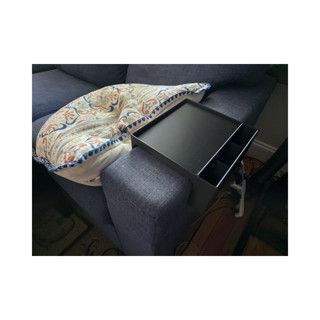 Alvera Koltuk Kolçağı Organizeri Üç Kumandalık Kolçak Tepsisi İçecek Tutucu Kanepe Yan Sehpası Siyah