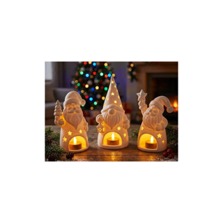 Alvera Kişiselleştirilebilir Yıldızlı Noel Baba Şekilli Mumluk