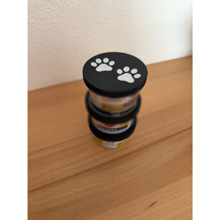 Alvera Kedi/köpek Konserve Mama Kabı Kapağı – 3'lü Set (Pati ve Kedi Desenli)