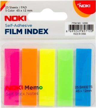 Noki Memo Film Index Yapışkanlı 5 Renkli Ayraç 45x12 mm 12050 (48 Paket)