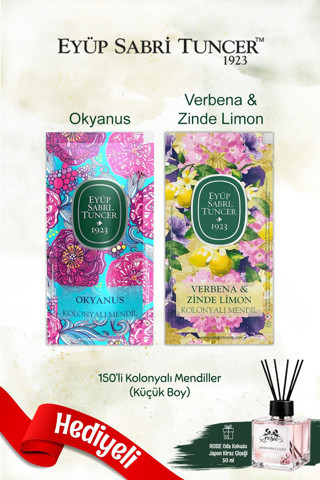 Okyanus & Verbena Zinde Limon Kolonyalı Mendil 150'li ve Rosie Oda Kokusu