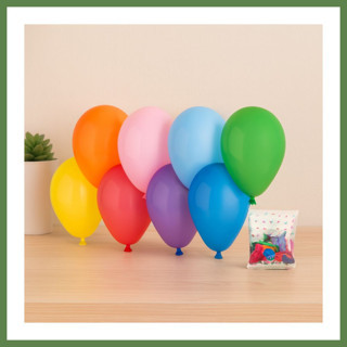 Hobibahçem Klasik Renkli Lateks Balon 7'' (19 cm) 100'lü HB006