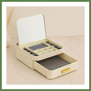 Hobibahçem Aynalı Takı Organizeri - 10 Bölmeli Çekmeceli (20x22x8.5 cm) HB006