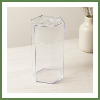 Hobibahçem Kapaklı Makyaj Fırça Organizeri (6 Bölmeli) Mika Kristal Plastik 10x8.9x20 cm HB006