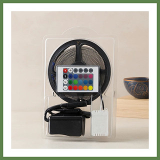 Hobibahçem 5m RGB Şerit LED (IP65) Kumandalı Adaptörlü SMD2835 54 LED/m HB006