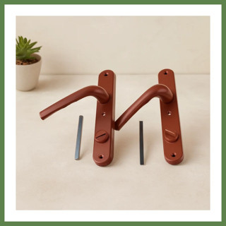 Hobibahçem PVC Banyo-WC Kilitli Kapı Kolu Kahve HB006