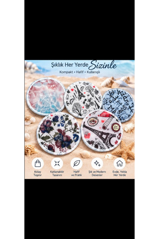 Xuping Katlanabilir Kore Yelpazesi – Desenli El Yelpazesi