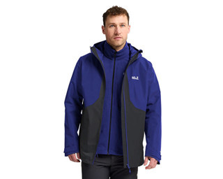Jack Wolfskin STONETRAIL 3IN1 JKT M Erkek Outdoor Montu (3'Ü 1 Arada) A66291-285 Siyah