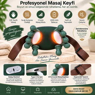 Lunaev Boyun ve Omuz Masaj Aleti – 2000 mAh DP-770