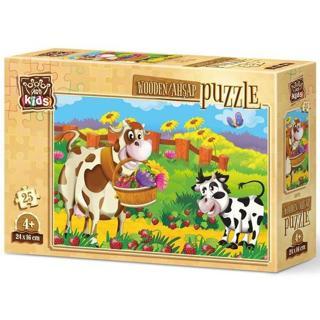 Art Kids Romantik İnek 25 Parça Ahşap Puzzle 5870