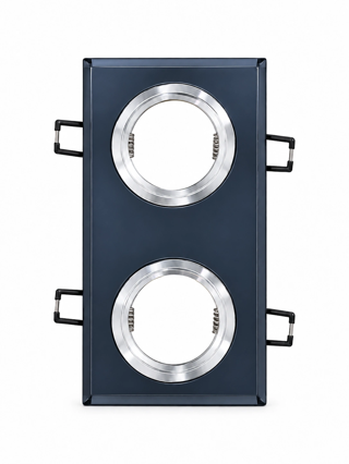 İkili Kare Cam Spot Lamba - 4000K LED Çerçeveli GU10 Duy Kristal Tavan Aydınlatması BX-316735
