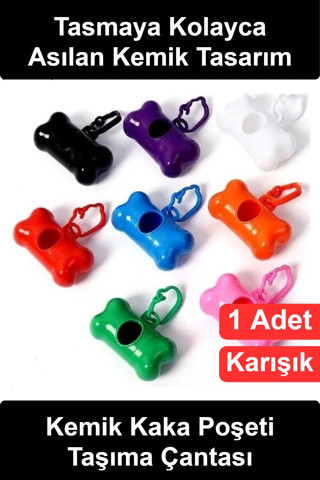 #PoşetAparatı Kemik Şeklinde Köpek Kaka Poşeti Taşıma Çantası Kancalı Plastik Evcil Hayvan Dispenser