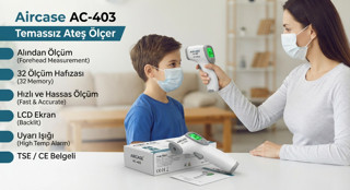 Aircase AC 403 Tabanca Tipi Temassız Ateş Ölçer (32 Hafıza)