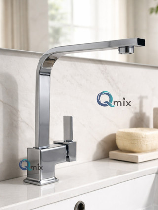 KAREL SERİSİ PİRİNÇ GÖVDE ÇİFT SU GİRİŞLİ LÜX BANYO LAVABO BATARYASI-KROM RENK