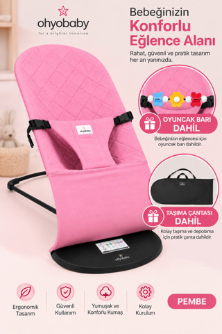Oyuncaklı Çantalı Premium Cotton Bebekler Için Üç Kademeli Kolay Taşınabilir Sallanan Ana Kucağı-pembe