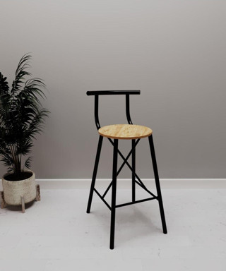 Eportatif Mutfak Sandalyesi Bar Taburesi  Çam 1111