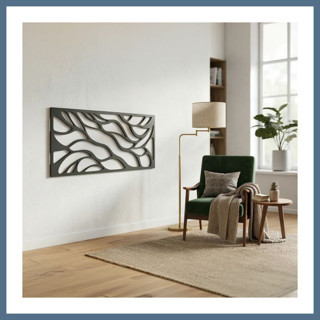 BuradaBulabilirsin Soyut Desenli Duvar Tablosu MDF Lazer Kesim Modern Minimal Estetik Duvar Süsü BBZ