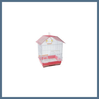 BuradaBulabilirsin Çift Kapılı Kuş Kafesi Pembe 34,5x28x46 Cm BBZ